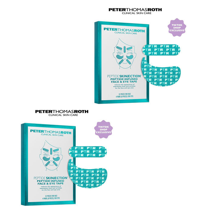 Peter Thomas Roth Peptide Skinjection Peptide Infused Face + Eye Tape, Improve Look of Fine Lines and Wrinkles
