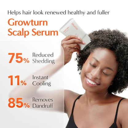 Grow turn Hair Growth Serum with Built in Brush for Hair Growth & Thickening