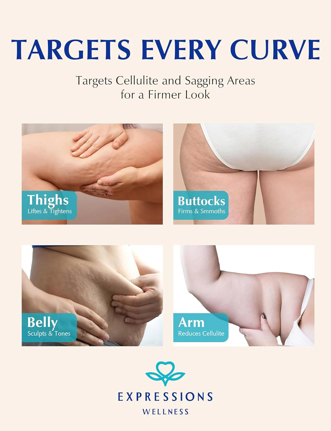 15-Day Fast-Acting Anti Cellulite Sculpting & Tightening Burn Gold Massage Cream