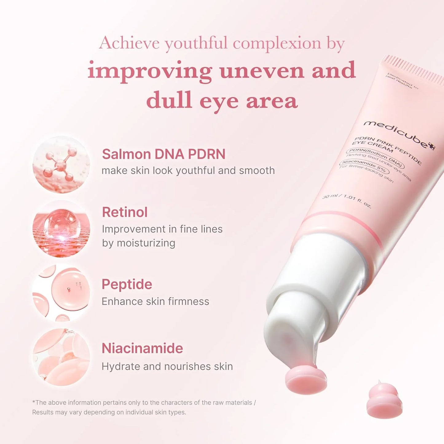 PDRN Pink Caffeine Collagen Eye Patch for Night CareㅣFuller-Looking Eye Area, Under-Eye Puffiness
