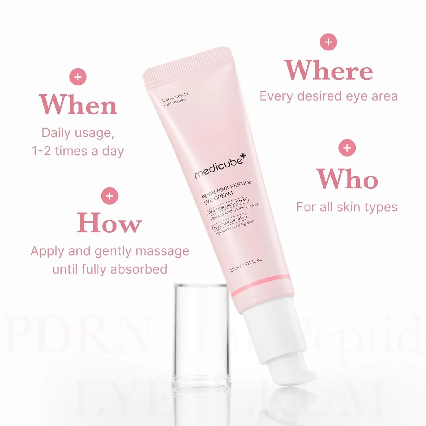 PDRN Pink Caffeine Collagen Eye Patch for Night CareㅣFuller-Looking Eye Area, Under-Eye Puffiness