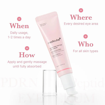 PDRN Pink Caffeine Collagen Eye Patch for Night CareㅣFuller-Looking Eye Area, Under-Eye Puffiness