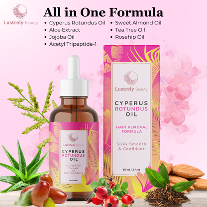 ✨Lustrely Beauty Cyperus Rotundus Oil:🎁 The Ultimate Natural Solution for Smooth, Healthy Skin