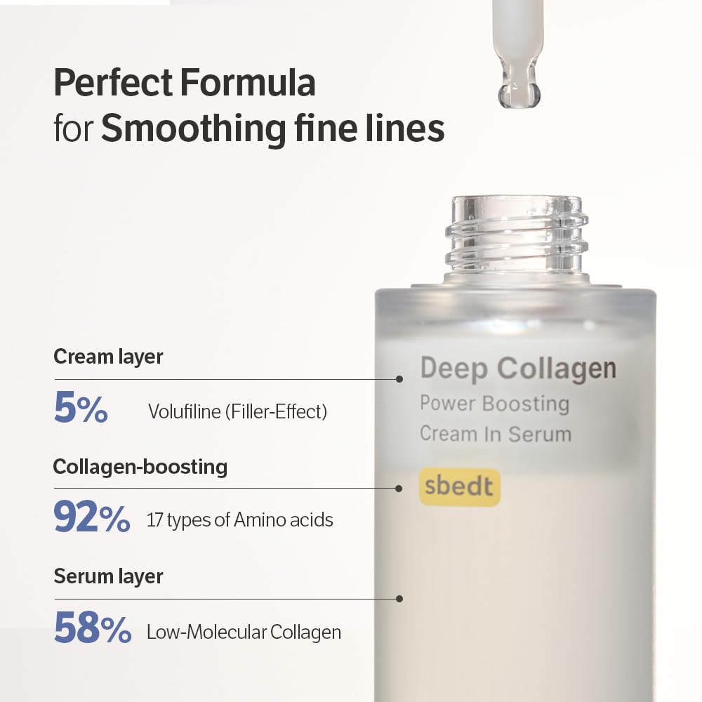 SONGBOON Editor Glass Skin Collagen Volufiline Cream-in-Serum | Gentle, Nourishing &Comfort Korean Skincare Moisturizer for Firming & Hydrating