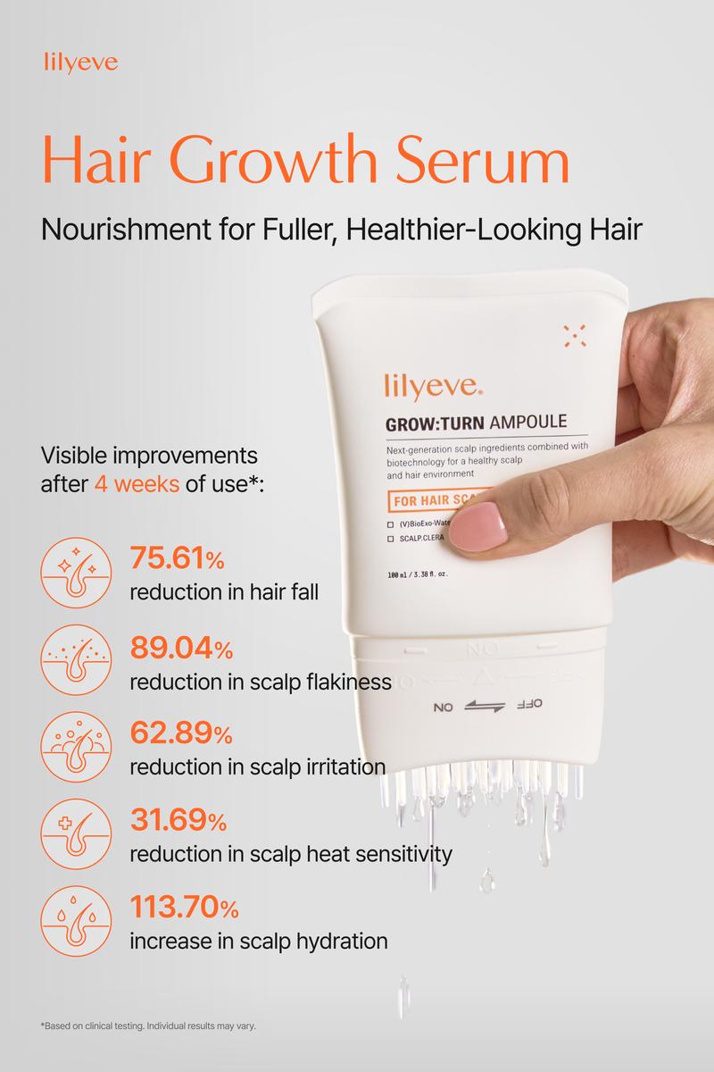 Grow turn Hair Growth Serum with Built in Brush for Hair Growth & Thickening
