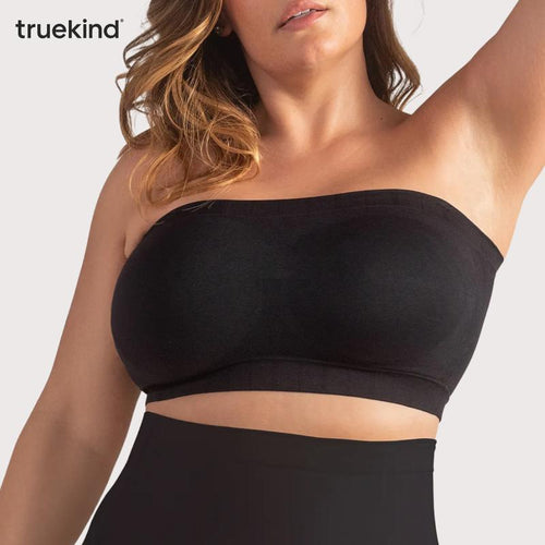 Convertible Strapless Bandeau Bra with Wireless Comfort, Anti-Slip Grip & Removable Straps