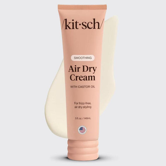 Kitsch Smoothing Air Dry Cream with Castor Oil - Vegan & Cruelty-Free Formula for Frizz-Free Styling