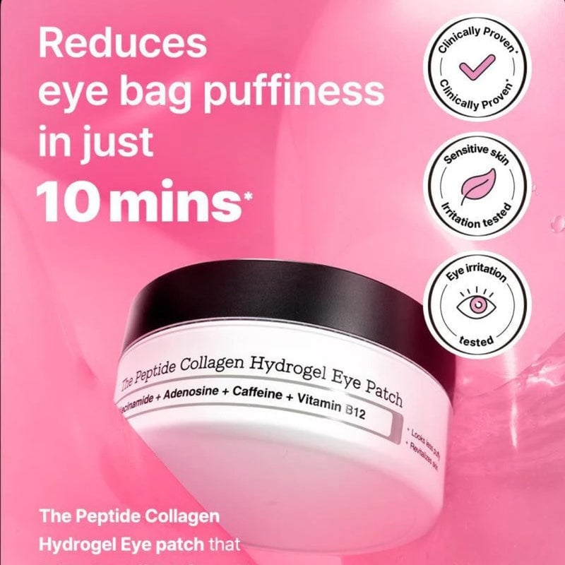 ✨ The Peptide Collagen Hydrogel Eye Patch (60 patches) | DEPUFFS UNDERYE BAGS IN JUST 10 MINUTES.
