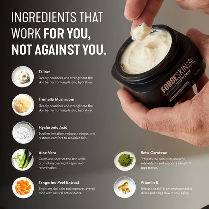 FORGE SKIN Wrinkle Defense & Natural Anti-Aging Beef Tallow Moisturizer for Men