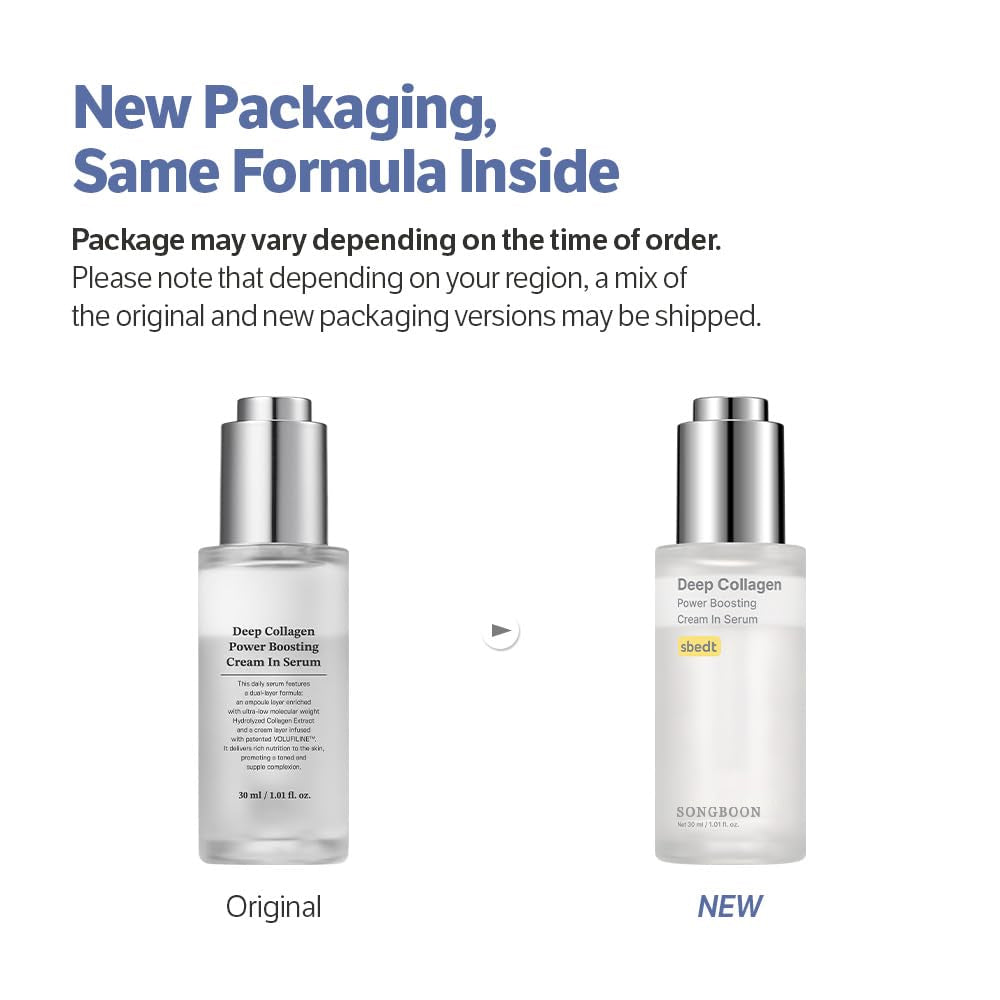 SONGBOON Editor Glass Skin Collagen Volufiline Cream-in-Serum | Gentle, Nourishing &Comfort Korean Skincare Moisturizer for Firming & Hydrating