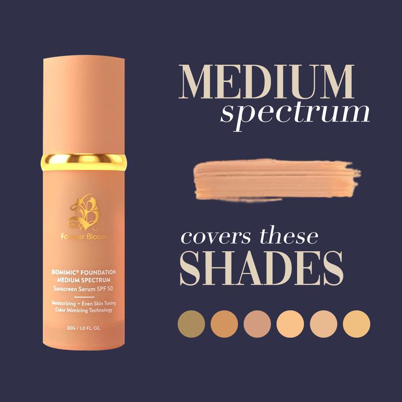 Biomimic Foundation 4 in 1 - Medium Spectrum by Forever Bloom Flawless Finish Even Skin Tone Skin Tint