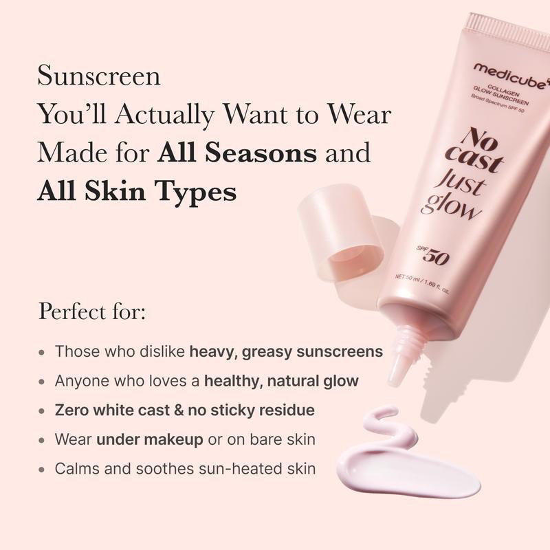 No Cast Just Glow Collagen Sunscreen | SPF 50 Broad Spectrum Face Sunscreen
