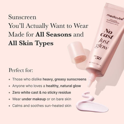 No Cast Just Glow Collagen Sunscreen | SPF 50 Broad Spectrum Face Sunscreen