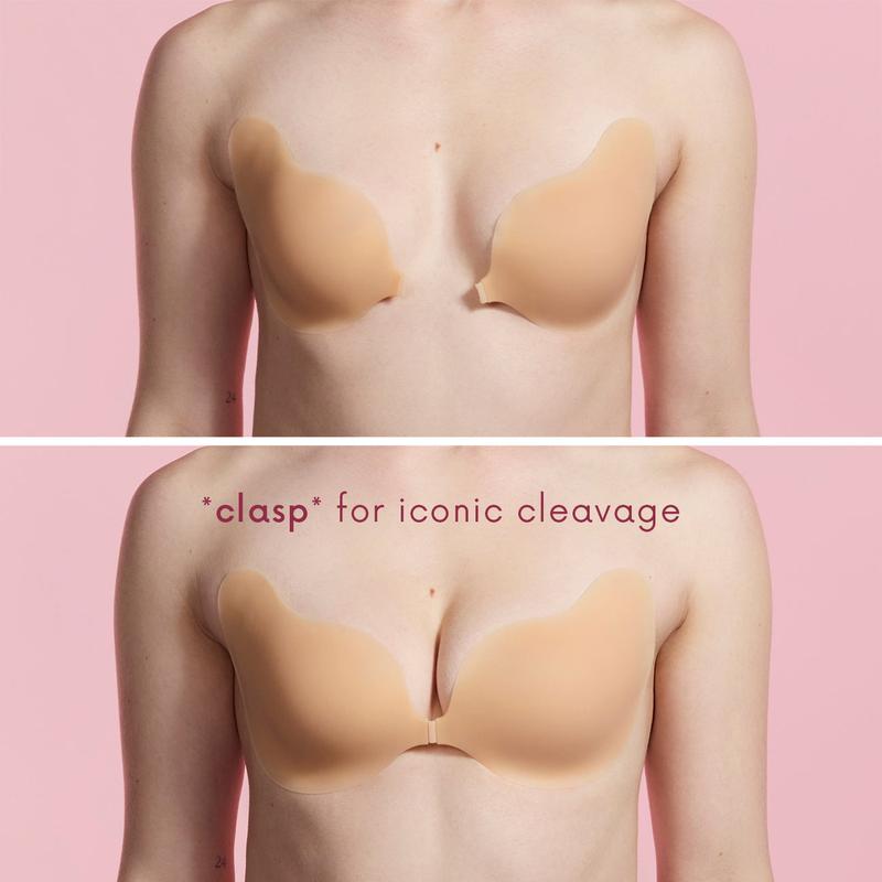 Seamless Sculpting Bra with Silicone Cups for Full Cleavage Reusable