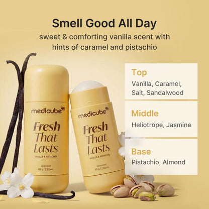 [medicube] Deodorant Vanilla & Pistachio Fresh That Lasts | 24 Hour Odor Control
