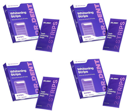 DRDENT Purple Teeth Whitening Strips - 21 Whitening Sessions - Safe for Enamel - Non Sensitive Teeth Whitening