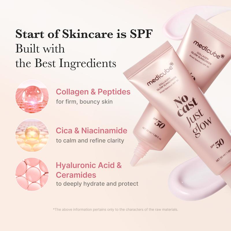 No Cast Just Glow Collagen Sunscreen | SPF 50 Broad Spectrum Face Sunscreen