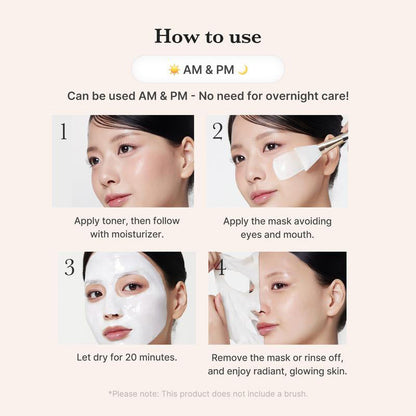 Milky Glow Lock Collagen Duo Collagen Glazed Milky Glow Wrapping Mask (20-Min Use) + Collagen Glow Booster Milk