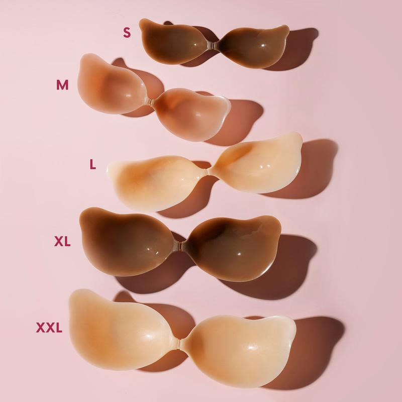 Seamless Sculpting Bra with Silicone Cups for Full Cleavage Reusable