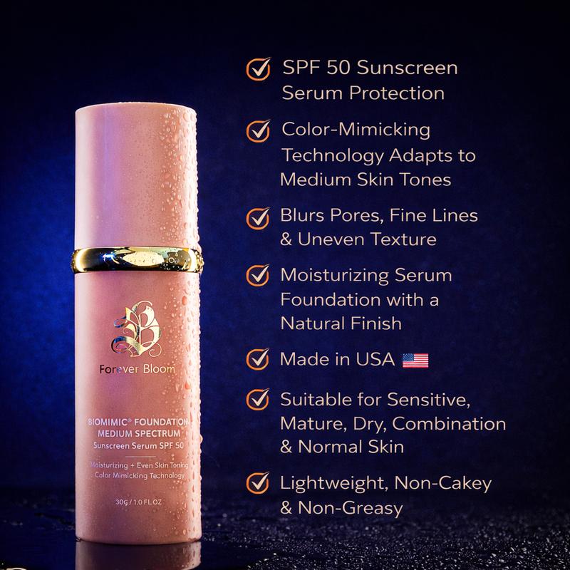 Biomimic Foundation 4 in 1 - Medium Spectrum by Forever Bloom Flawless Finish Even Skin Tone Skin Tint