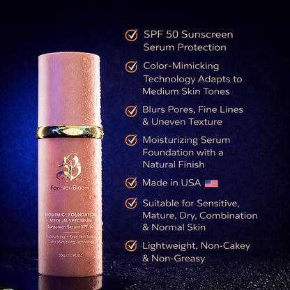 Biomimic Foundation 4 in 1 - Medium Spectrum by Forever Bloom Flawless Finish Even Skin Tone Skin Tint
