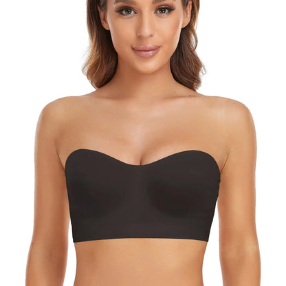 Strapless Bras for Women Padded Bandeau Bra Wireless Tube Top Bra Summervibes summervibes