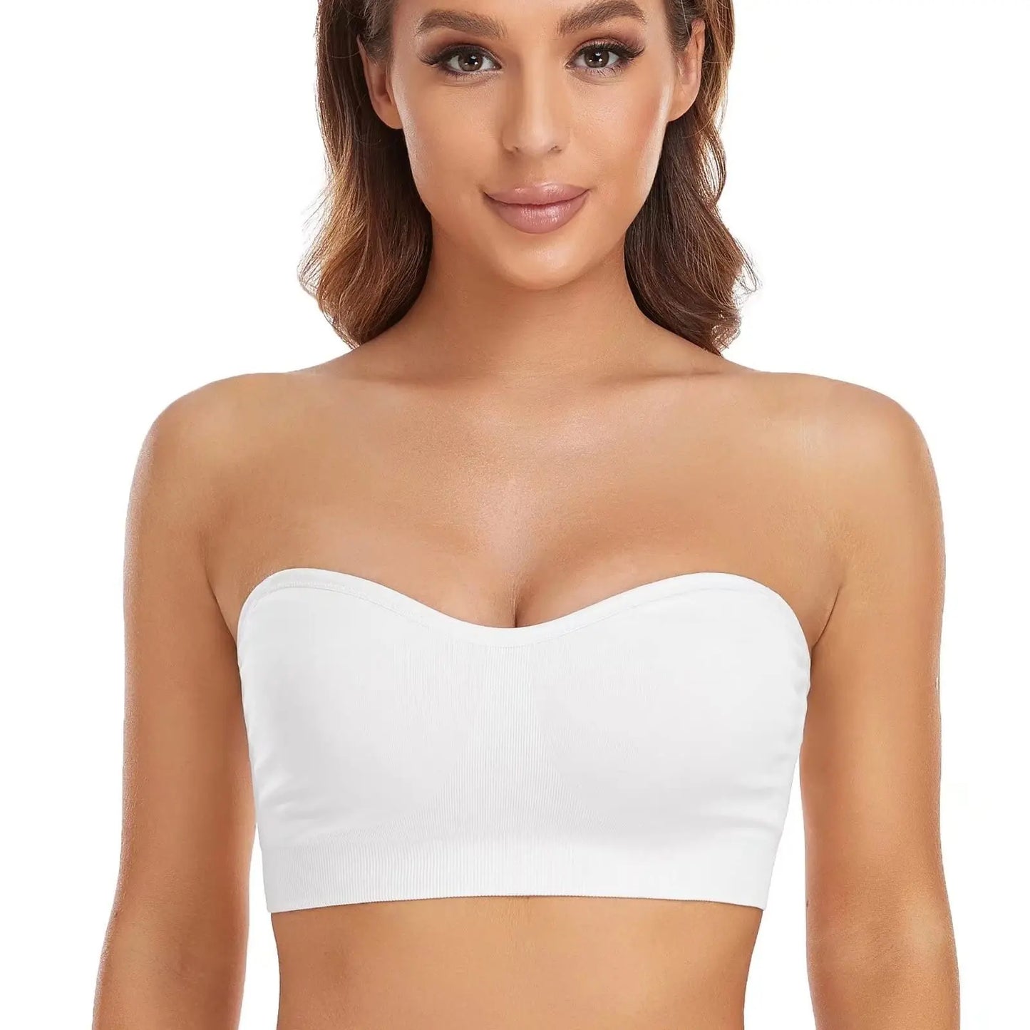 Strapless Bras for Women Padded Bandeau Bra Wireless Tube Top Bra Summervibes summervibes