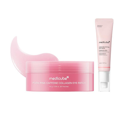 PDRN Pink Caffeine Collagen Eye Patch for Night CareㅣFuller-Looking Eye Area, Under-Eye Puffiness