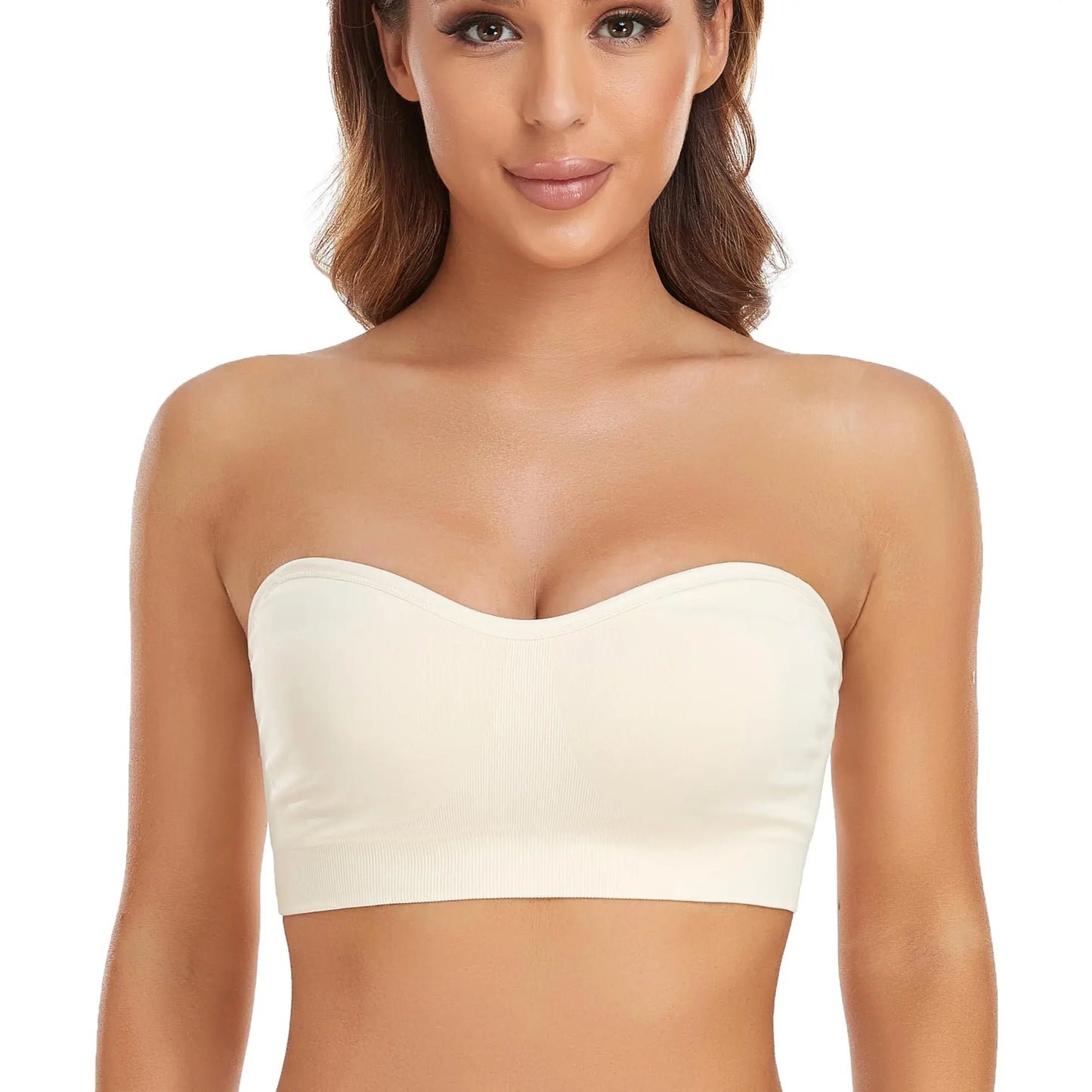 Strapless Bras for Women Padded Bandeau Bra Wireless Tube Top Bra Summervibes summervibes