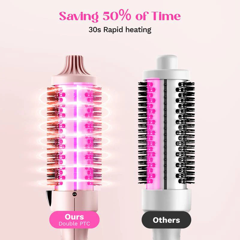 sisterfox™ Fast Heating Ionic Curling Iron Brush 1.5Inch